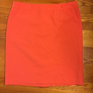 TRINA TURK Orange Tangerine Pencil Skirt Sz 12